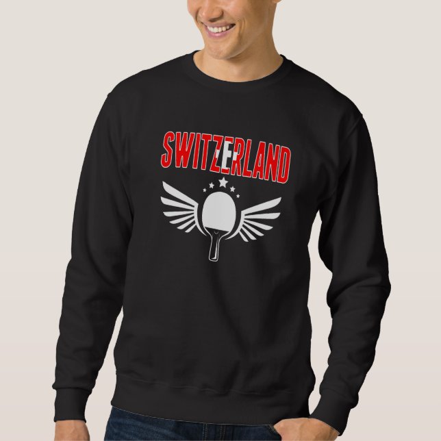 Sudadera Switzerland Ping Pong   Swiss Table Tennis Support (Anverso)