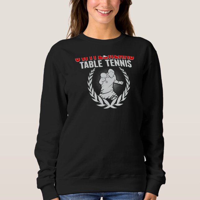 Sudadera Switzerland Table Tennis   Swiss Ping Pong Support (Anverso)