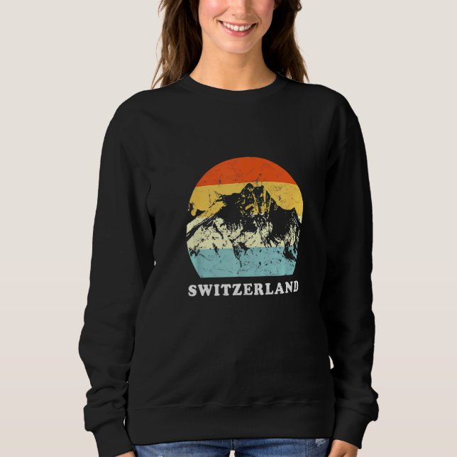 Sudadera Switzerland Vintage Mountain  Vacation (Anverso)