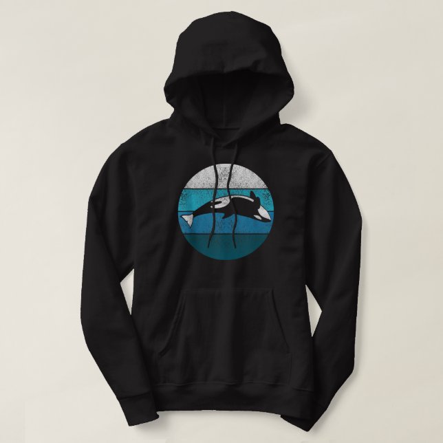 Sudadera Sword Whale Killer Whale Retro Gift Sea Creatures  (Diseño del anverso)