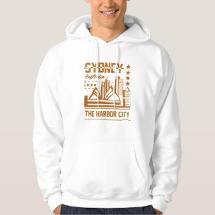 Sudadera Sydney Australia Puerto Ciudad Moderno Diseño de h
