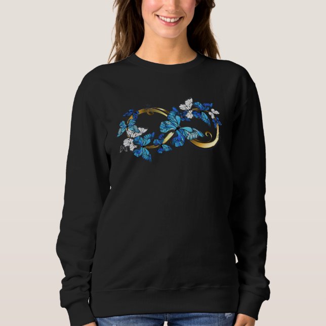 Sudadera Symbol Infinity of Blue Morpho Butterflies (Anverso)