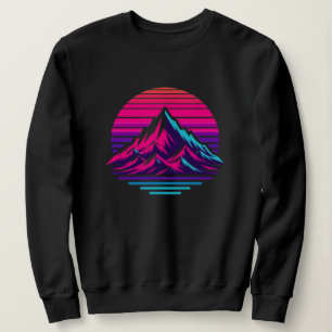 Sudadera Synthwave Mountain – Calle de la puesta d