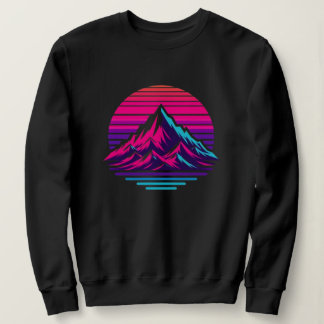 Sudadera Synthwave Mountain – Calle de la puesta d