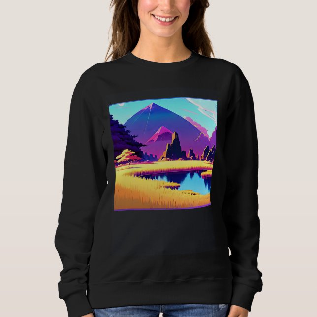 Sudadera Synthwave outrun retrowave futuresynth sci fi  40 (Anverso)