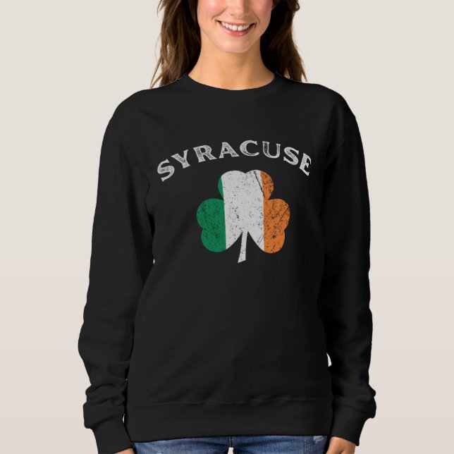 Sudadera SYRACUSE NEW YORK Irish American Shamrock Badge (Anverso)