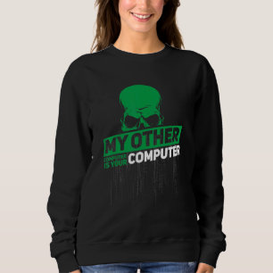 Sudadera Sysadmin Hacker Nerd It White Head My Other Comput