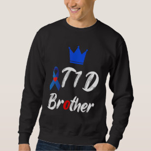 Sudadera T1d Hermano, Conciencia sobre la diabetes tipo 1 e