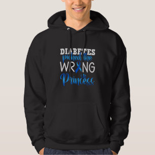 Sudadera T1d Sensibilización Chicas Princesas Diabetic Blue