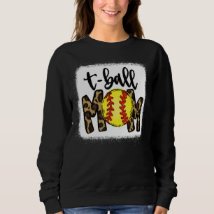 Sudadera T Ball Mom Yellow Softball Ball Mama Leopard