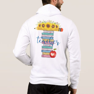 Sudadera T es para el profesor Lápiz floral Libros personal