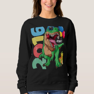 Sudadera T Rex 6º Chica de cumpleaños 6 años dinosaurio 201