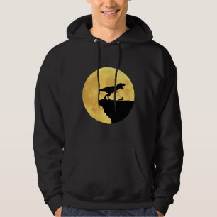 Sudadera T Rex Caminando Un Dachshund Frente A La Luna Amar