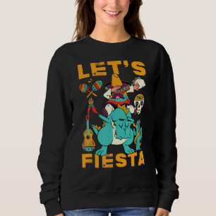 Sudadera T Rex Cinco De Mayo Tyrannosauro Dinosaurio Lets F