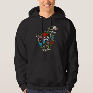 Sudadera T Rex Dino Azúcar Cráneo México Calavera Día De Lo