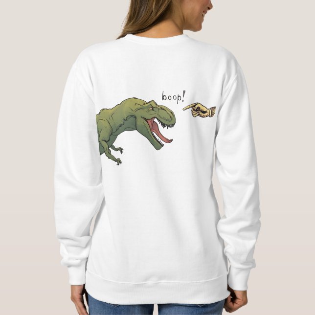Sudadera T-Rex Dinosaur Boop Tyrannosaurus mujeres (Reverso)