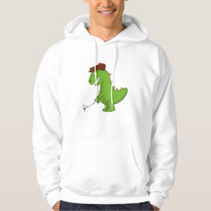 Sudadera T-Rex dinosaur divertido jugando golf