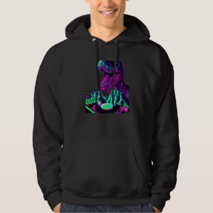 Sudadera T Rex Dinosaur DJ Disco Techno Música Tyrannosauru