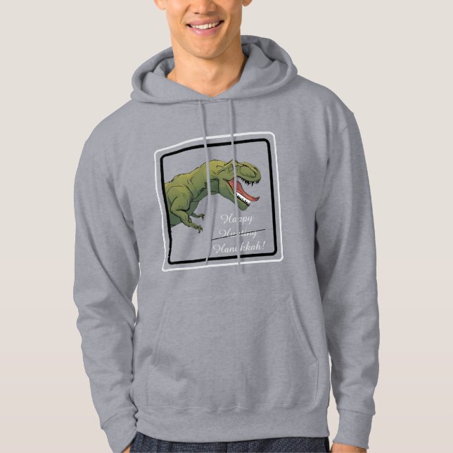 Sudadera T-Rex Dinosaur Hanukkah Unisex hoodie Sweatshirt (Anverso)