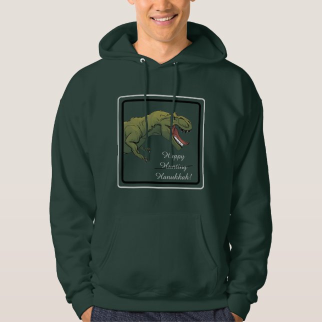 Sudadera T-Rex Dinosaur Hanukkah Unisex hoodie Sweatshirt (Anverso)
