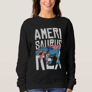 Sudadera T Rex Dinosaurio Amerisaurus Rex Bandera Americana