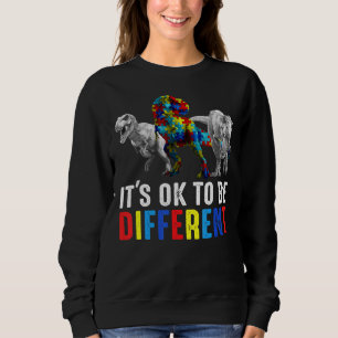 Sudadera T Rex Está Bien Ser Un Autismo Un Poco Diferente