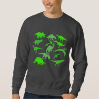 T-Rex Múltiples Dinosaurios Collage Hoodie Sweatsh