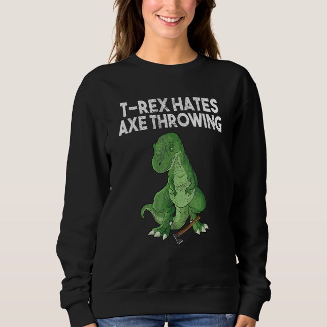 Sudadera T-Rex odia el sombrero de sarcasmo de broma de din (Anverso)