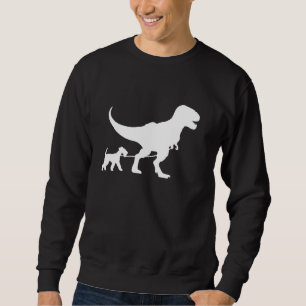 Sudadera T-Rex paseando a un perro gracioso Perro de Aireda