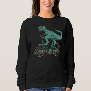 Sudadera T Rex Viajando En Bicicleta Trex Dinosaur