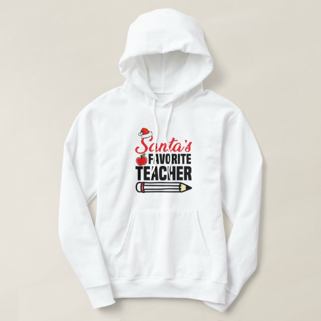 Sudadera T-Shir, profesora favorita de Santa Camisetas, Nav (Diseño del anverso)