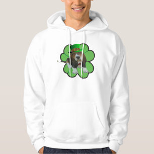 Sudadera T-Shirt Basset Hound Happy St. Patrick's Clover