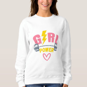 Sudadera T-Shirt de impresión de potencia de chica