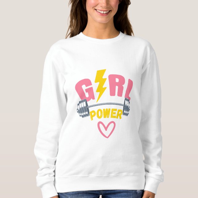 Sudadera T-Shirt de impresión de potencia de chica (Anverso)