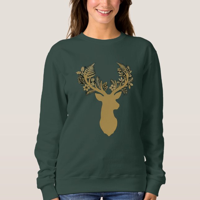 Sudadera T-Shirt Floral Antlers (Anverso)