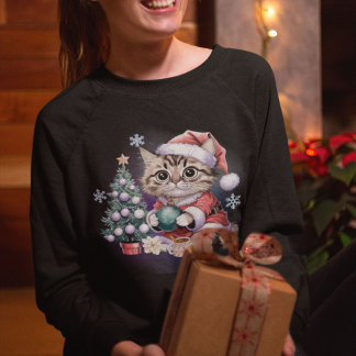 Sudadera Tabby Cat Santa Crewneck