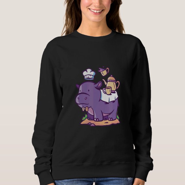 Sudadera Tabla de animales Hippo (Anverso)