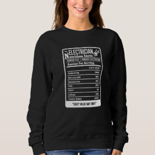 Sudadera Tabla de datos nutricionales de electricista Circu