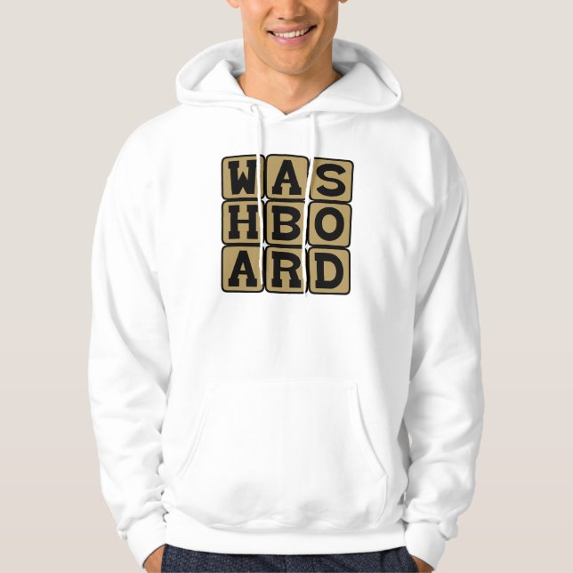 Sudadera Tabla de lavar, Herramienta de lavado o Abdominale (Anverso)