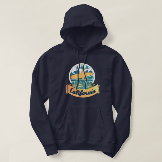Sudadera Tabla hawaiana de California (Diseño del anverso)