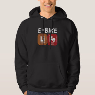 Sudadera Tabla Periódica de Bicicletas Eléctricas E Bike Li