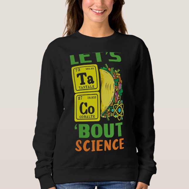 Sudadera Tabla periódica de ciencias del taco México Cinco  (Anverso)