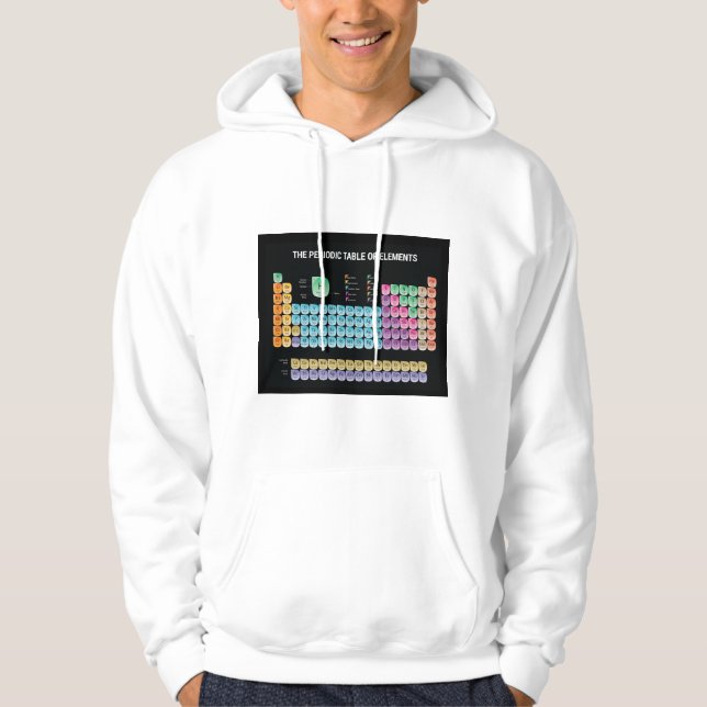 Sudadera Tabla periódica de elementos arrojar almohada (Anverso)