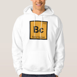Sudadera Tabla periódica de química de música de clarinete 