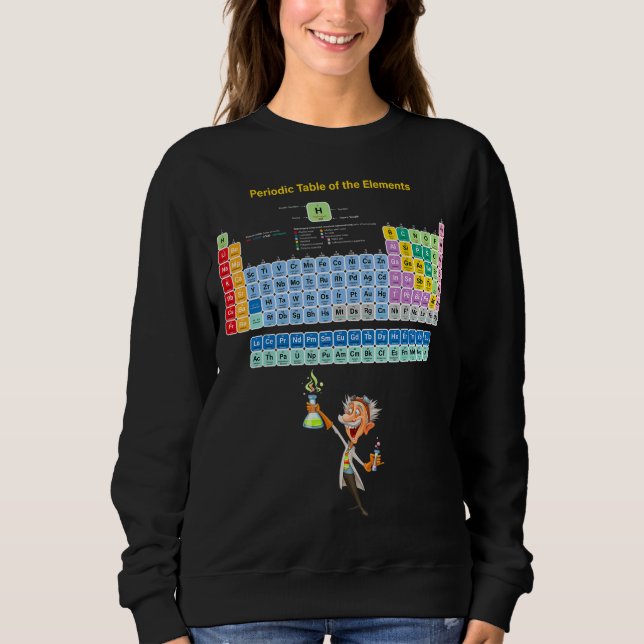 Sudadera Tabla periódica química de elementos Novedad Gráfi (Anverso)