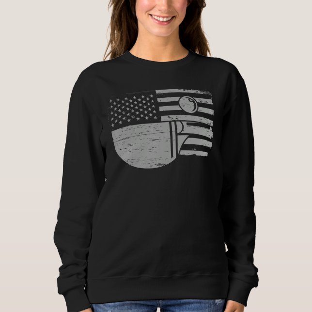 Sudadera Table tennis player  USA flag  table tennis (Anverso)