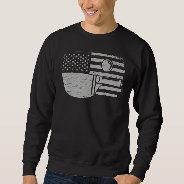 Sudadera Table tennis player  USA flag  table tennis (Anverso)