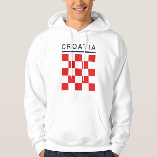 Sudadera Tablero de ajedrez de Croacia (Anverso)