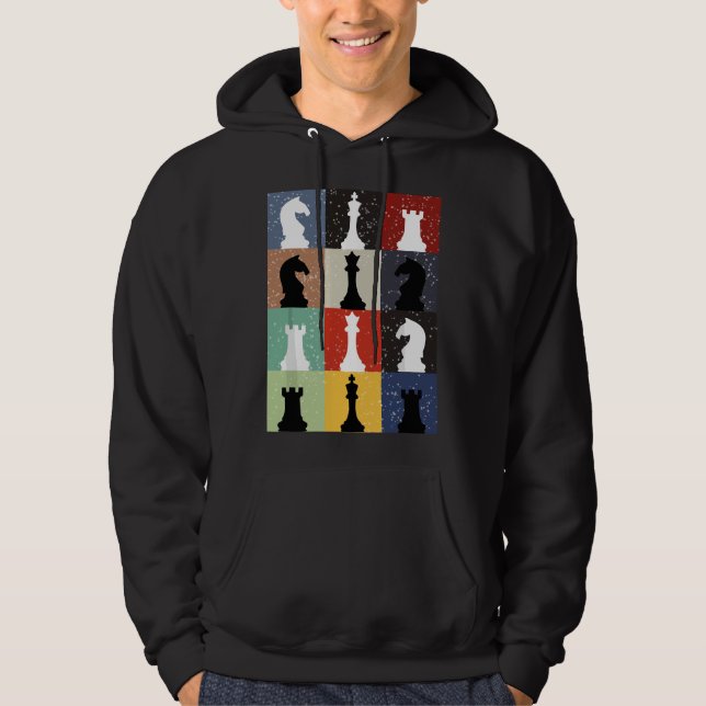 Sudadera Tablero de Ajedrez Divertido Juego de Humor conjun (Anverso)