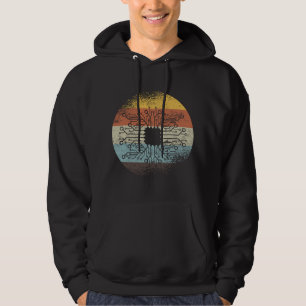 Sudadera Tablero de Circuito Retro Ingeniero Electrónico El